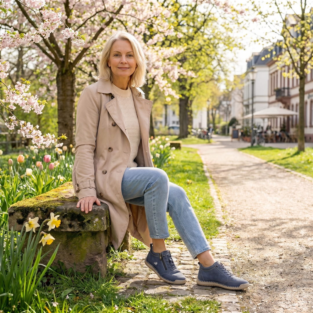 Mila – Comfortable Orthopaedic Trainers + Zip