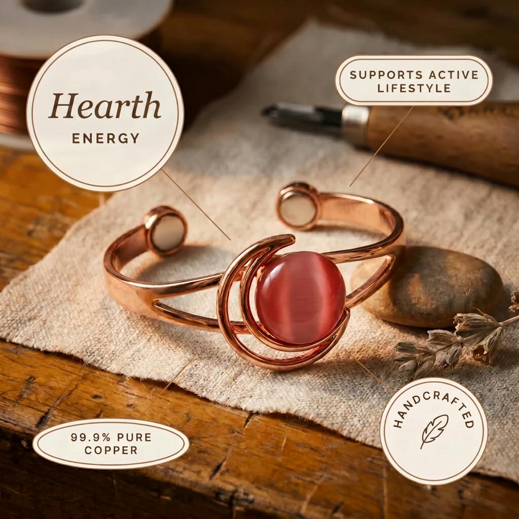Hearth Rose Copper Bracelet