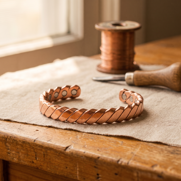 Moss Green Copper Bracelet