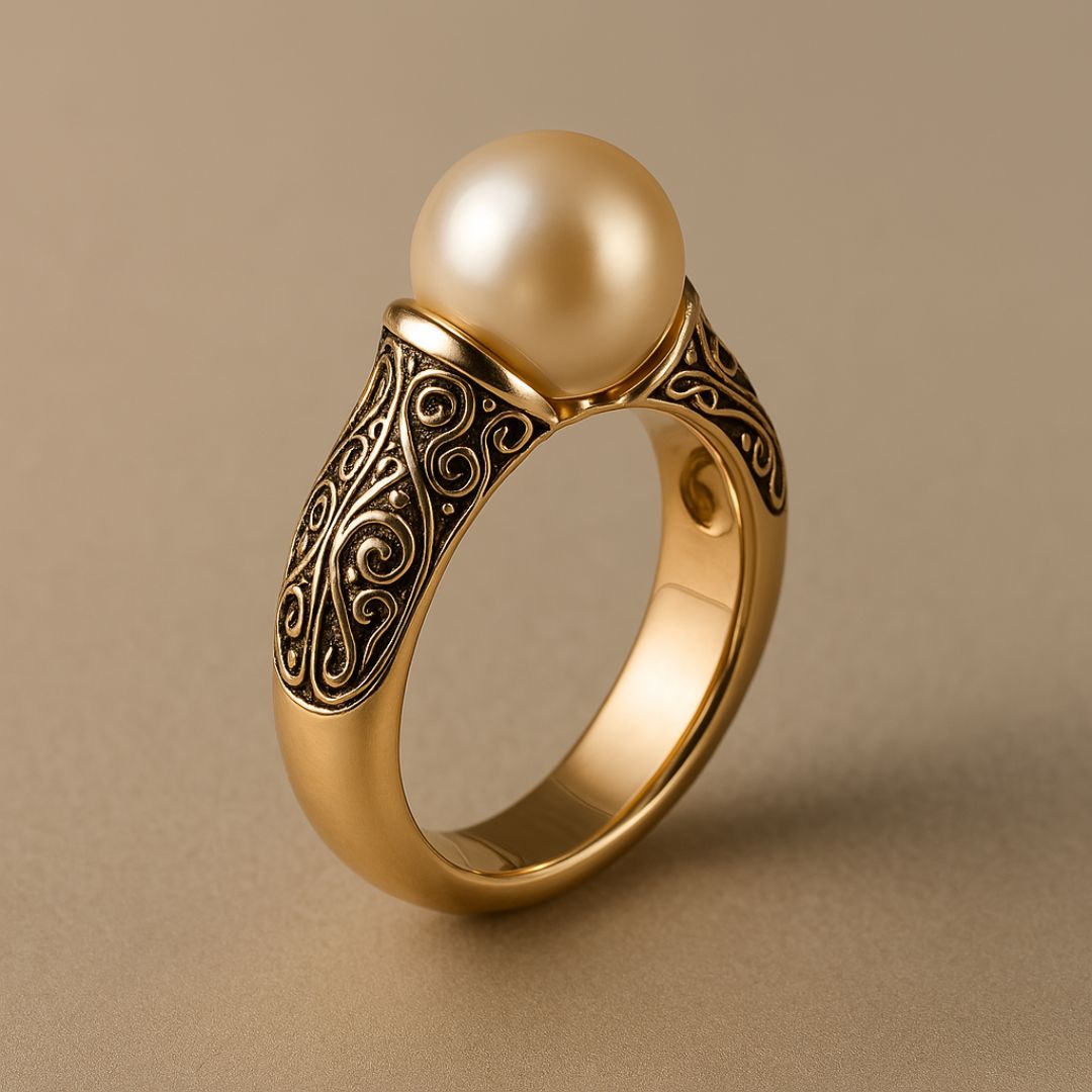 Timeless Vintage Pearl Ring in Gold