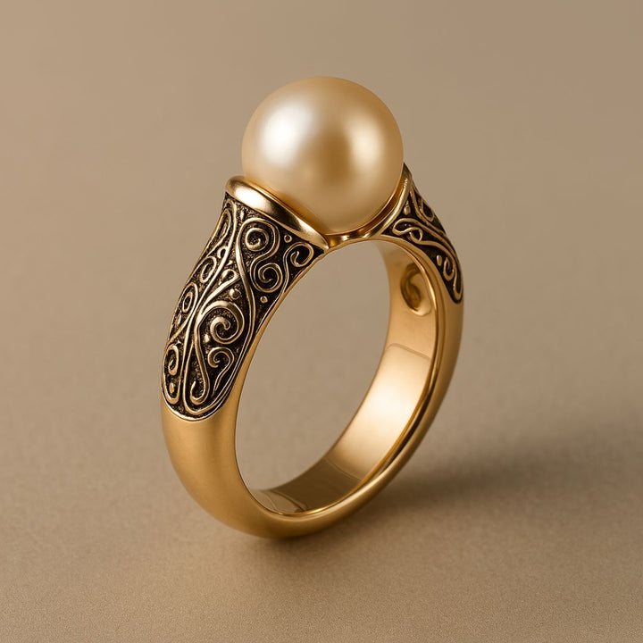 Timeless Vintage Pearl Ring in Gold