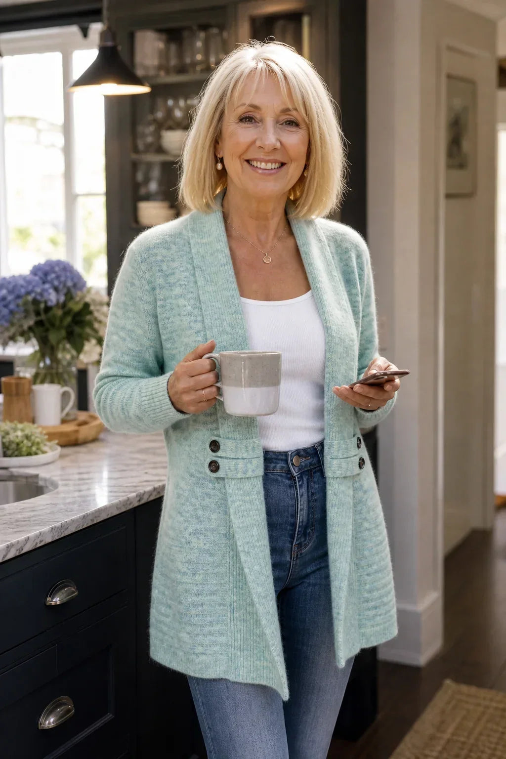 Women's Cardigan | Long Knitted Cardigan with an Elegant Fit