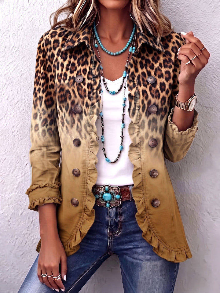 Cassandre | Lion-Tone Gradient Blazer with Ruffles