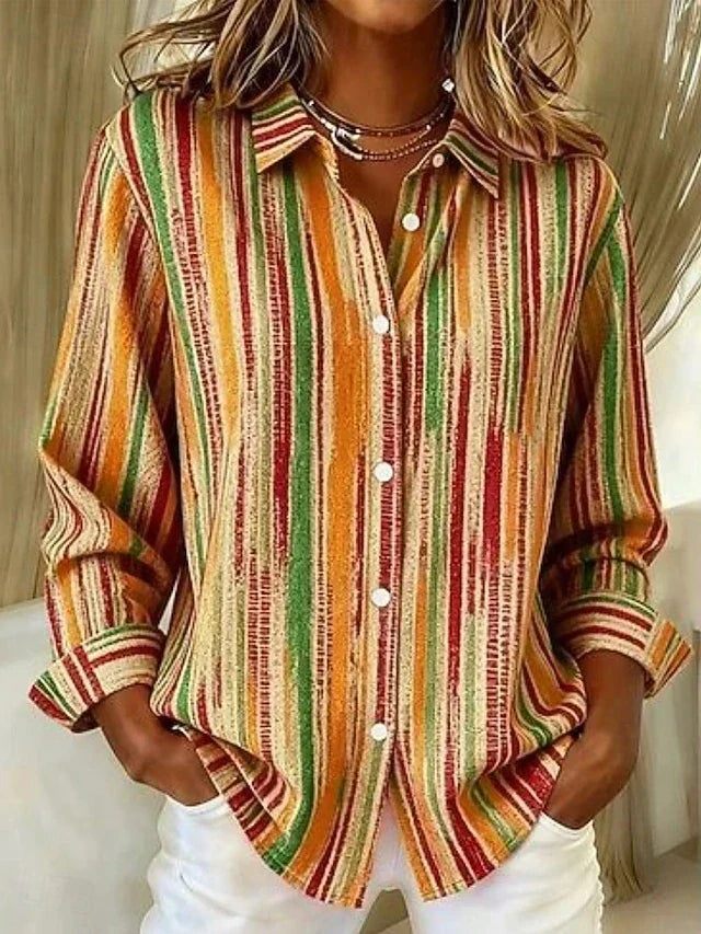 Saar | Colourful Striped Blouse