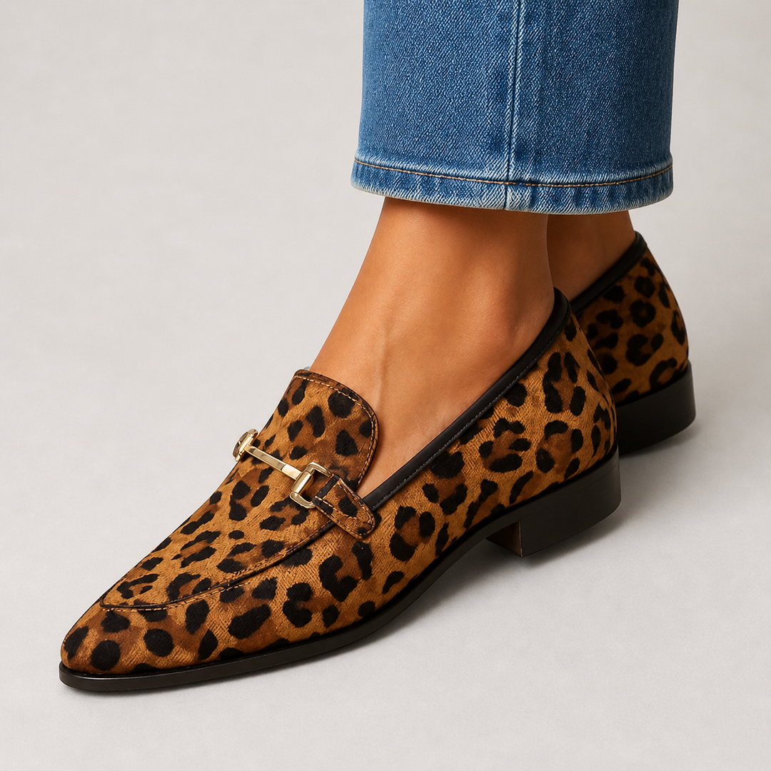 Rita | Wild Print Loafers