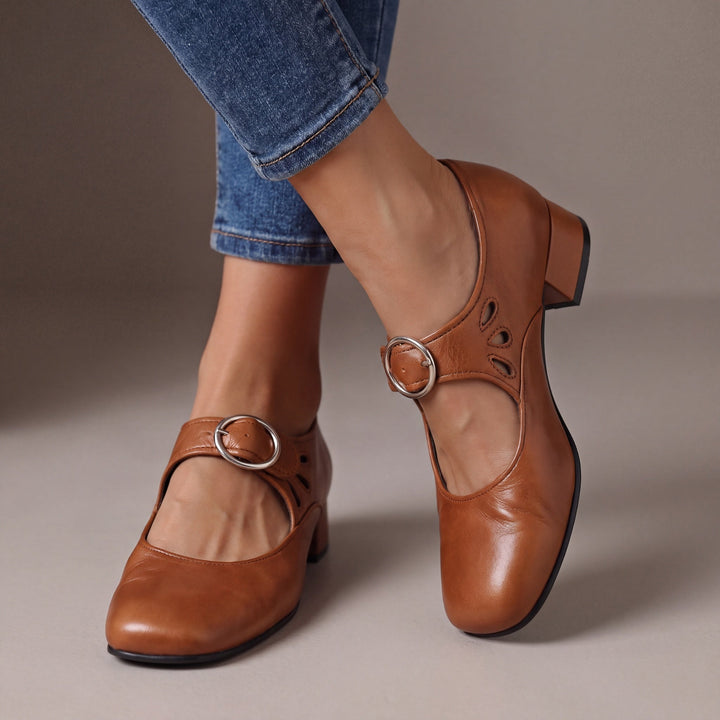 DELACROIX | Nathalie Soft Leather Mary Janes