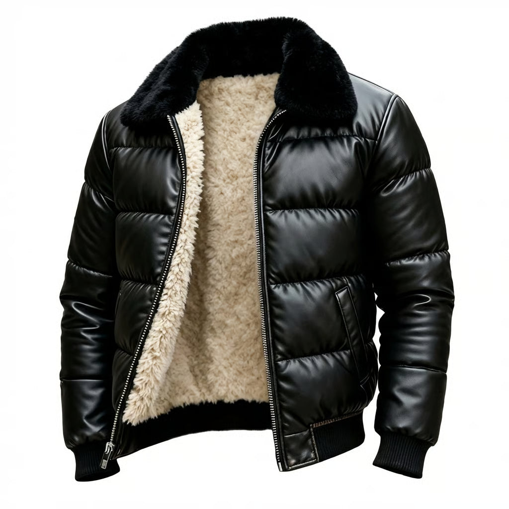 Warm Padded Jacket with a Vintage Look