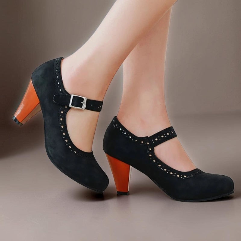 DELACROIX | Margot Adjustable Heeled Mary Janes