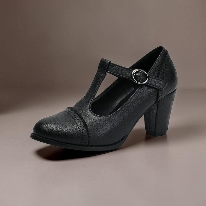 DELACROIX | Sandrine Perforated Strap Heels