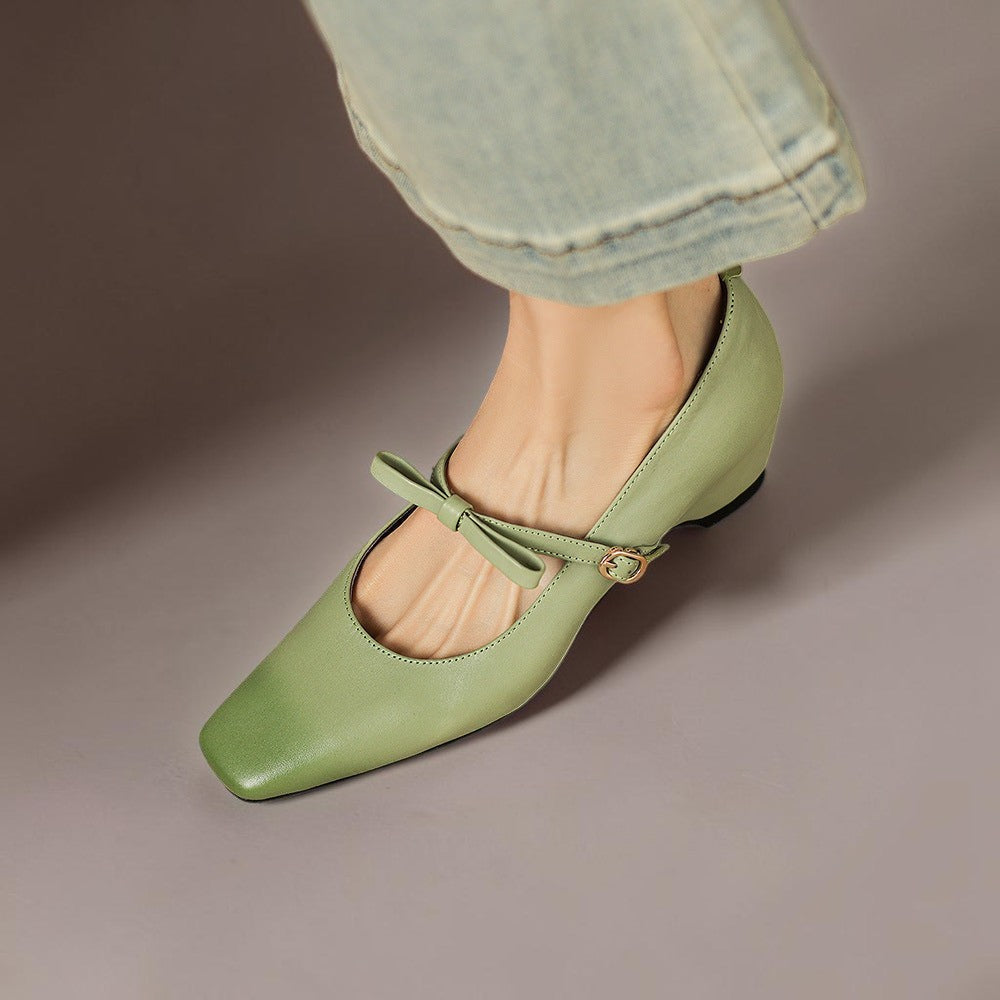 DELACROIX | Chloé Elegant Bow Mary Janes