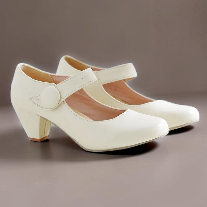 DELACROIX | Monique Adjustable Block-Heel Mary Janes