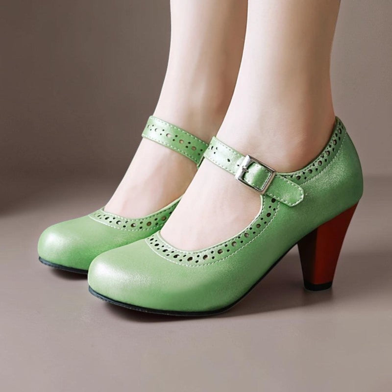 DELACROIX | Margot Adjustable Heeled Mary Janes