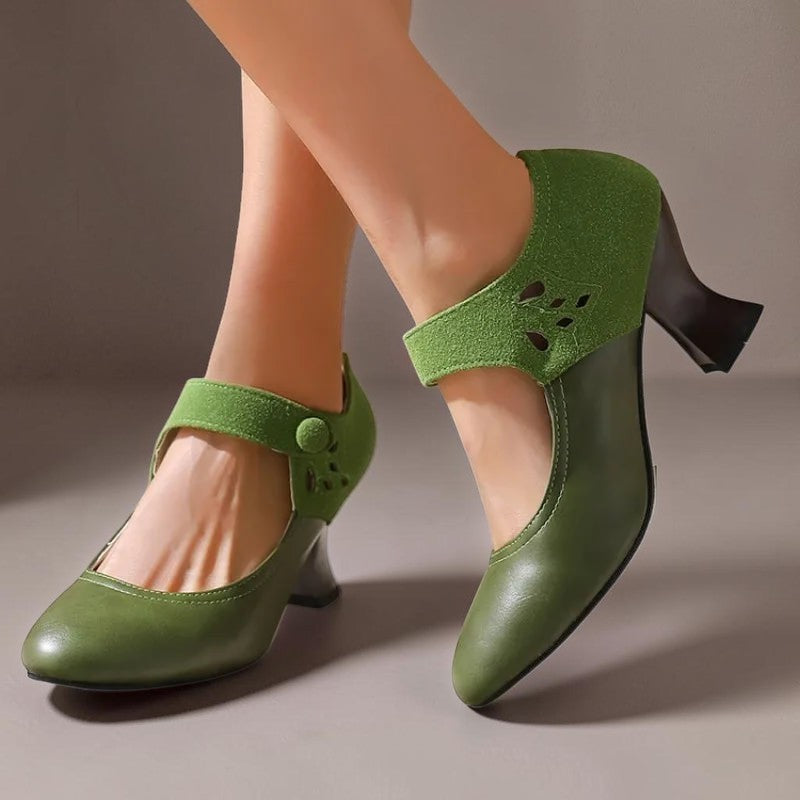 DELACROIX | Camille Suede Heeled Ankle Shoes