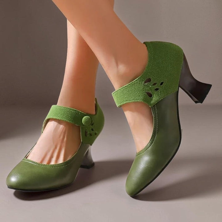 DELACROIX | Camille Suede Heeled Ankle Shoes
