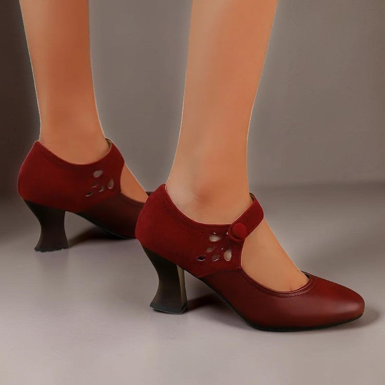 DELACROIX | Camille Suede Heeled Ankle Shoes