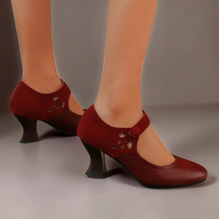 DELACROIX | Camille Suede Heeled Ankle Shoes
