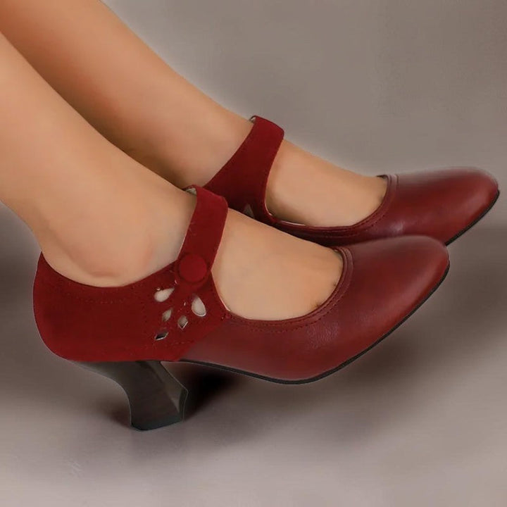 DELACROIX | Camille Suede Heeled Ankle Shoes