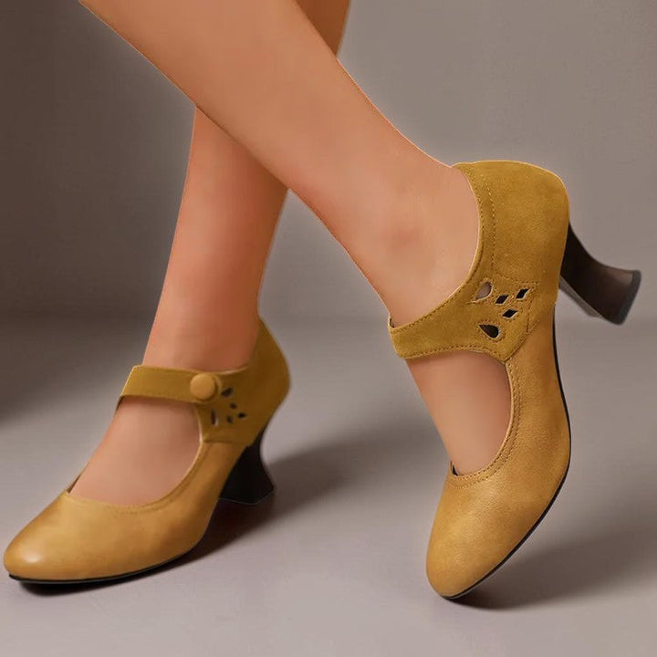 DELACROIX | Camille Suede Heeled Ankle Shoes