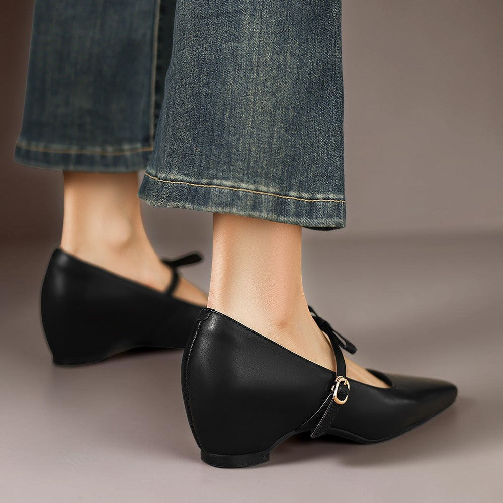 DELACROIX | Chloé Elegant Bow Mary Janes