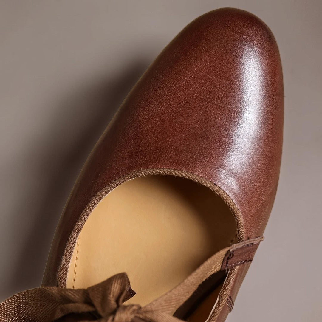 DELACROIX | Sophie Leather Bow Ballerinas