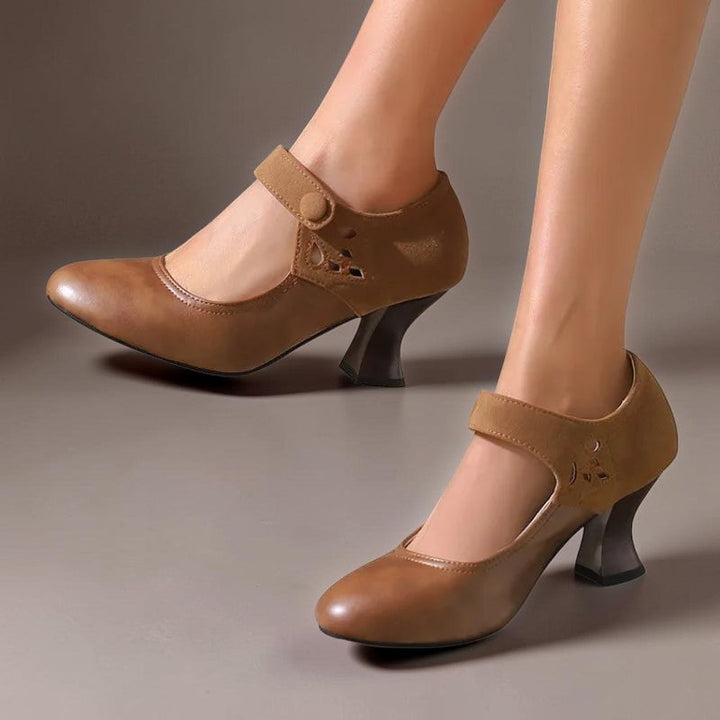 DELACROIX | Camille Suede Heeled Ankle Shoes
