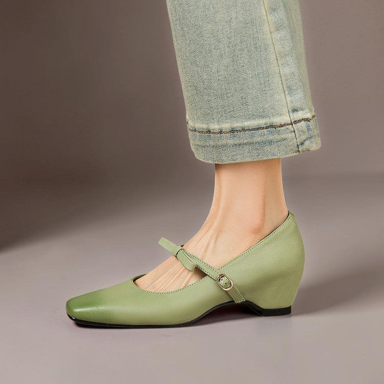 DELACROIX | Chloé Elegant Bow Mary Janes