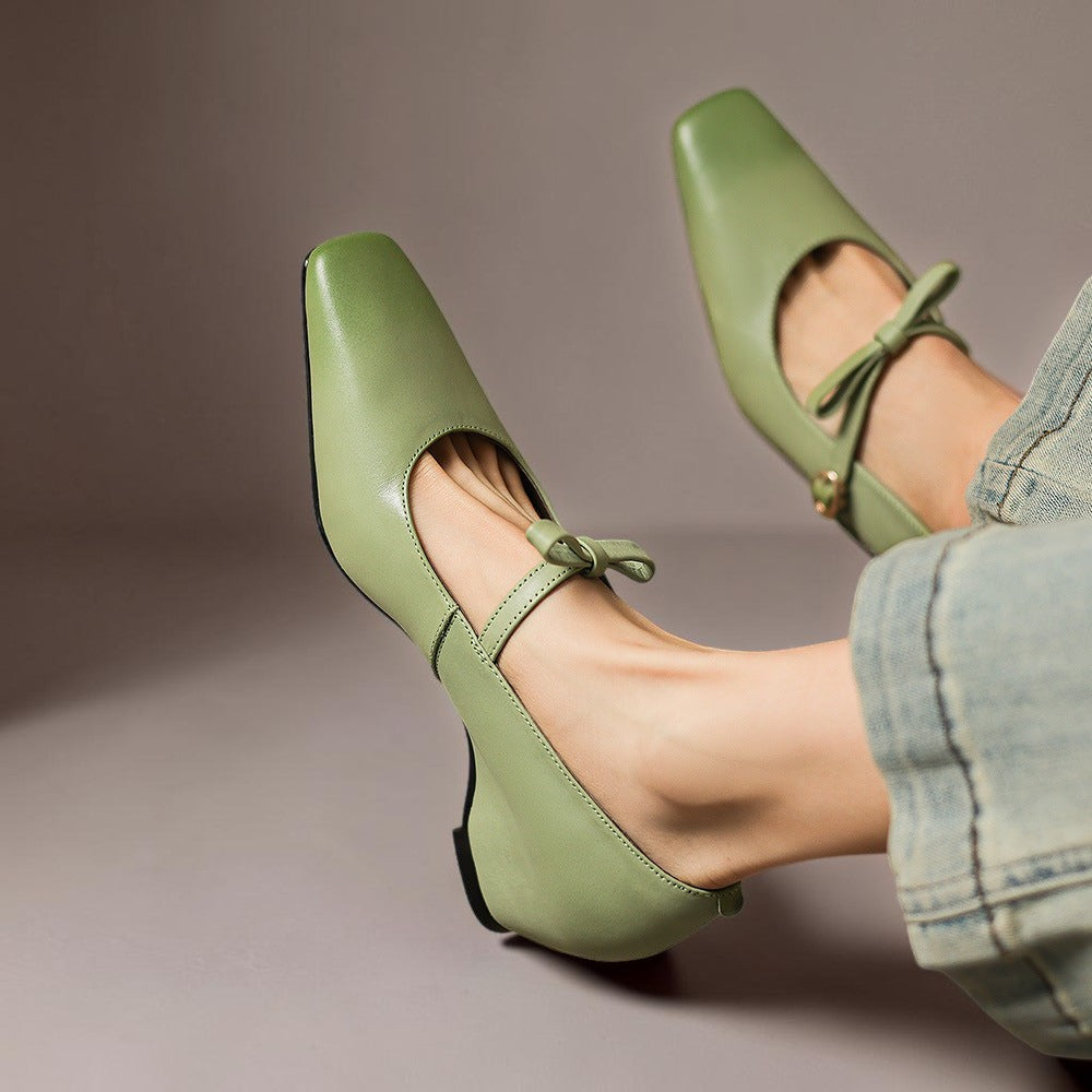 DELACROIX | Chloé Elegant Bow Mary Janes