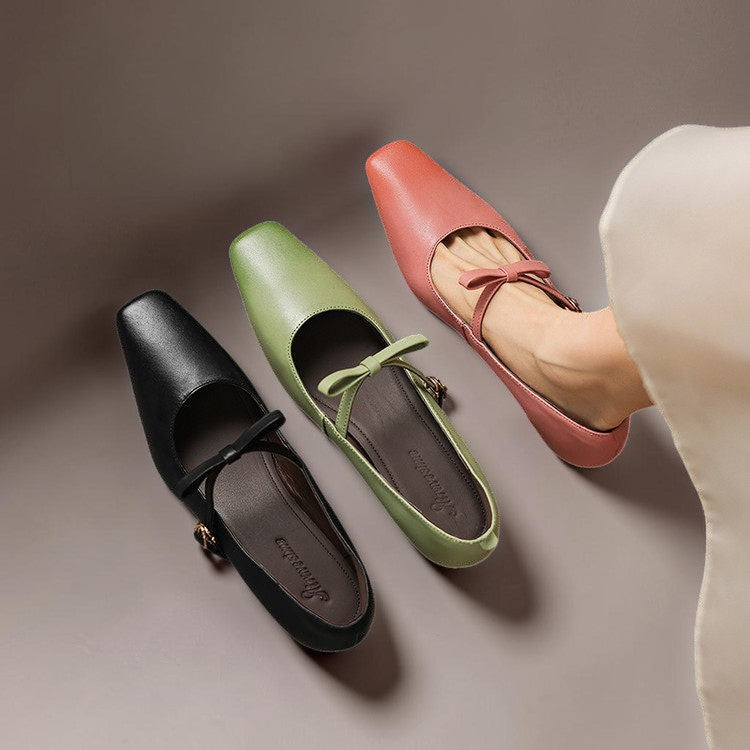 DELACROIX | Chloé Elegant Bow Mary Janes