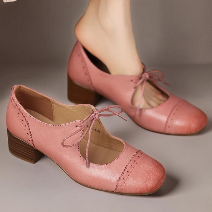 DELACROIX | Amélie Perforated Leather Derbies