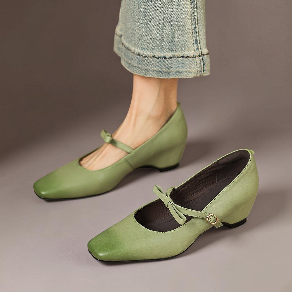 DELACROIX | Chloé Elegant Bow Mary Janes