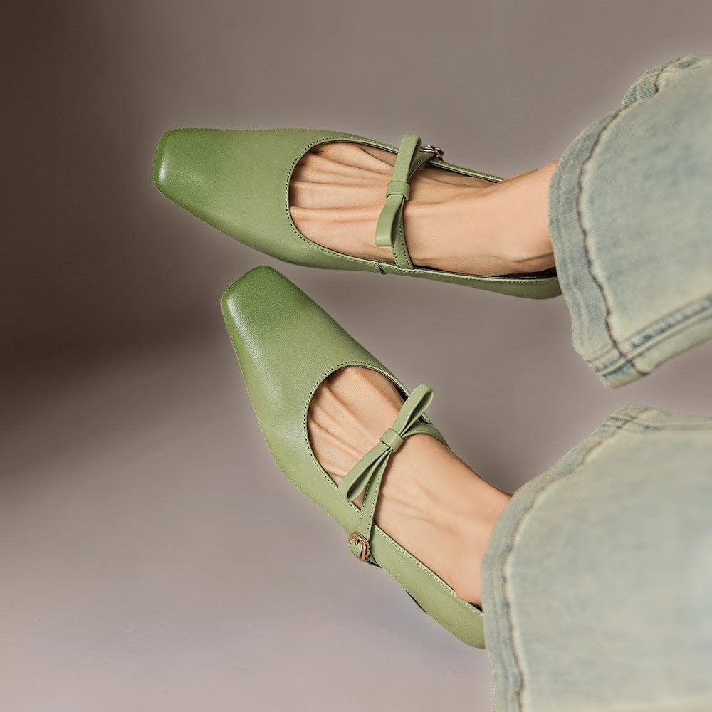 DELACROIX | Chloé Elegant Bow Mary Janes