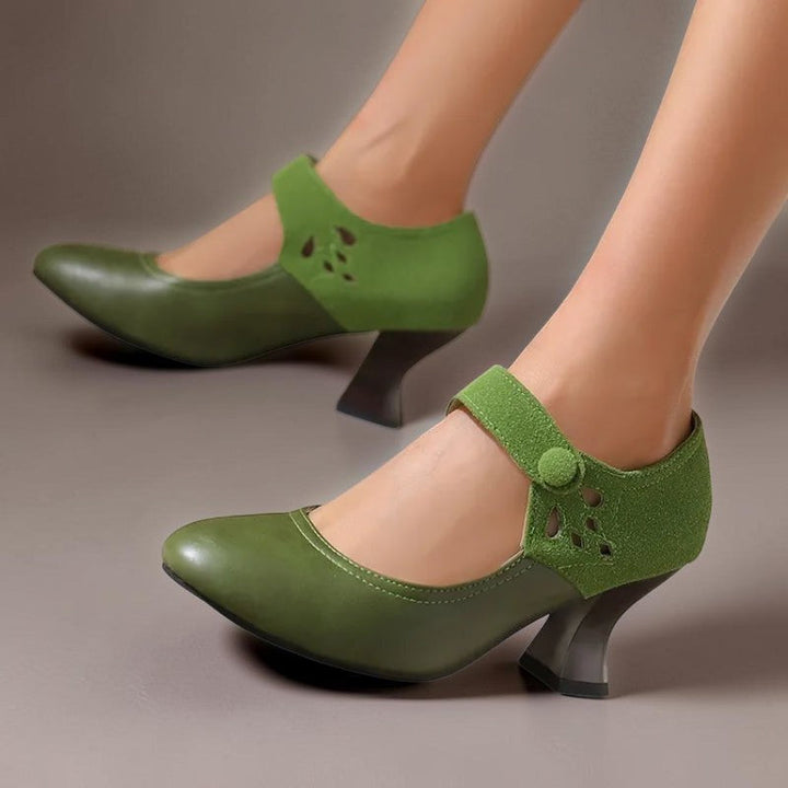 DELACROIX | Camille Suede Heeled Ankle Shoes