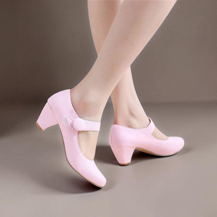DELACROIX | Monique Adjustable Block-Heel Mary Janes
