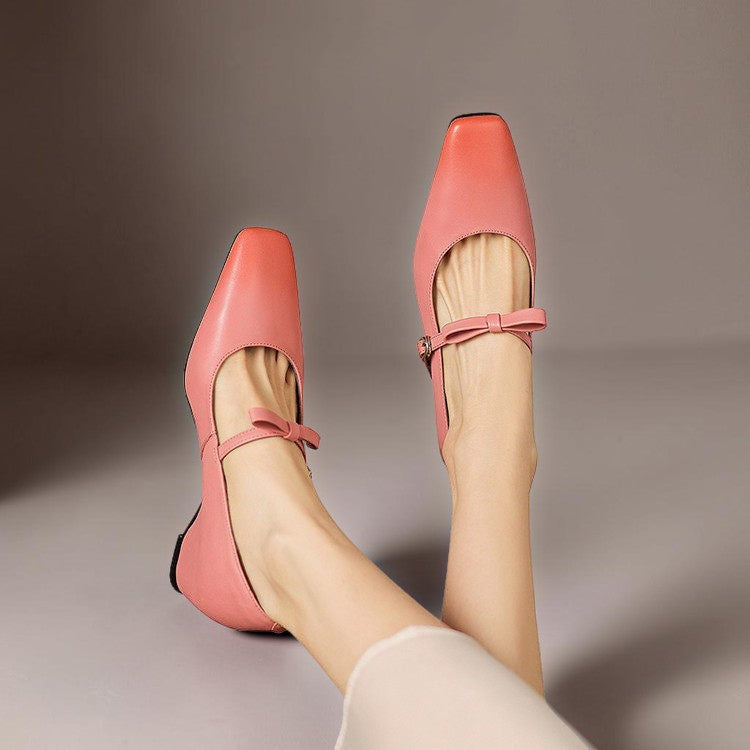 DELACROIX | Chloé Elegant Bow Mary Janes