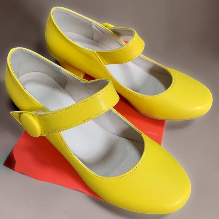 DELACROIX | Monique Adjustable Block-Heel Mary Janes