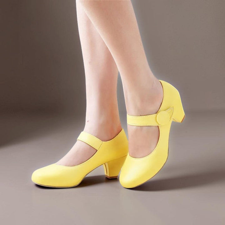 DELACROIX | Monique Adjustable Block-Heel Mary Janes