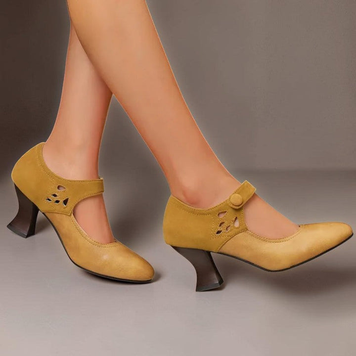 DELACROIX | Camille Suede Heeled Ankle Shoes