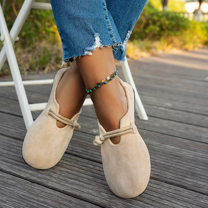 Véronique Suede Rope Knot Slip-Ons