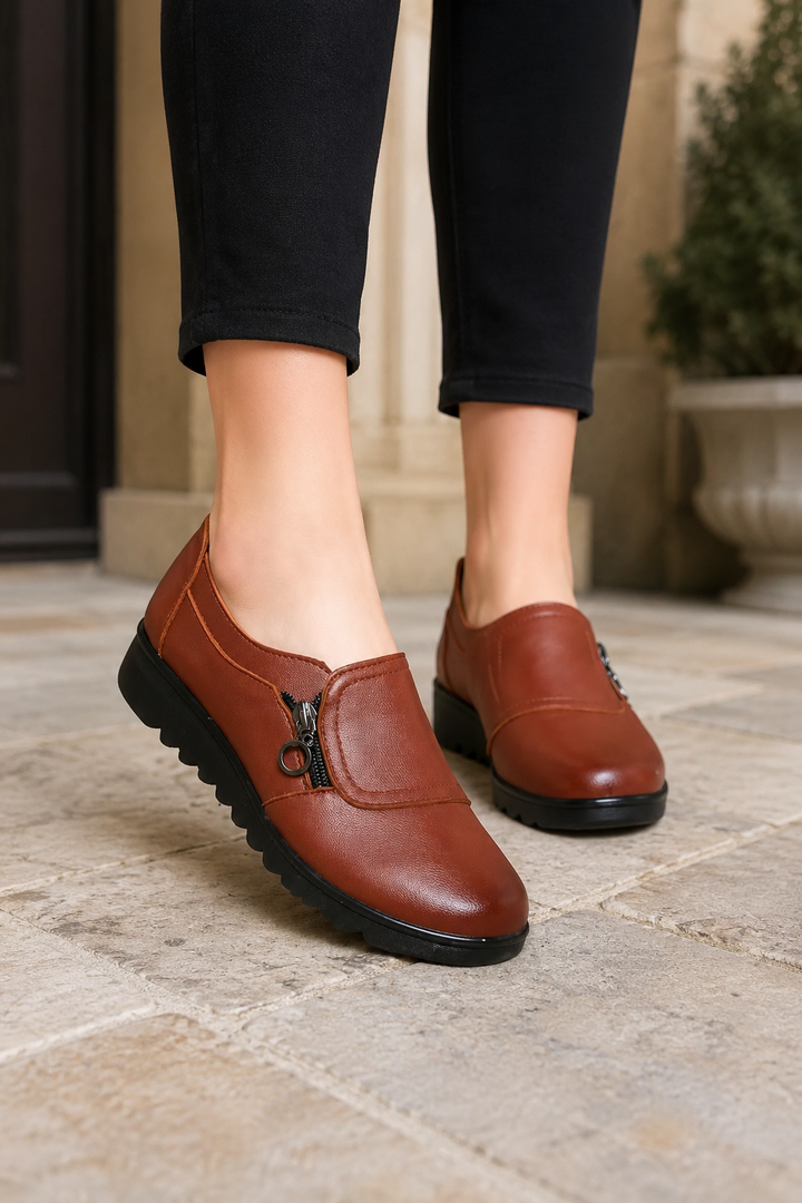 Slip-On Shoes with Zip and Soft Sole