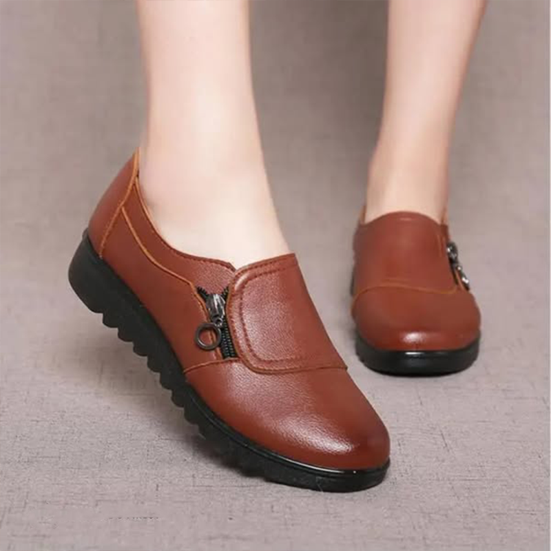 Slip-On Shoes with Zip and Soft Sole