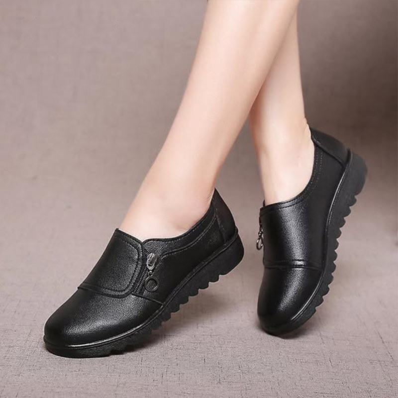 Slip-On Shoes with Zip and Soft Sole