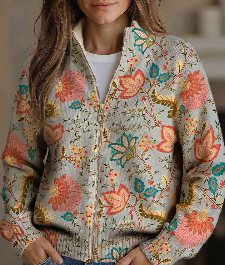 Roelofje | Vintage Flower Garden Zip Cardigan