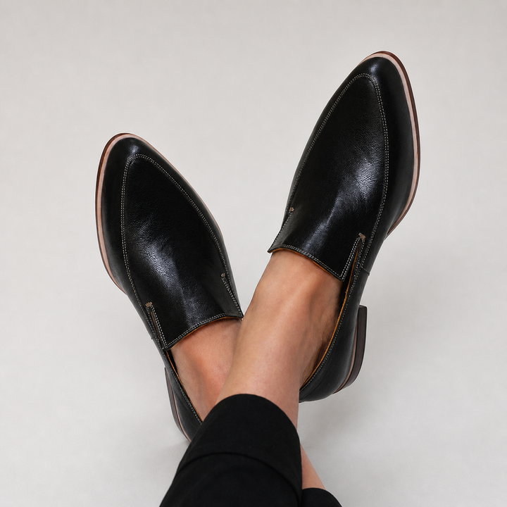 Zofia | Black Patchwork Loafer